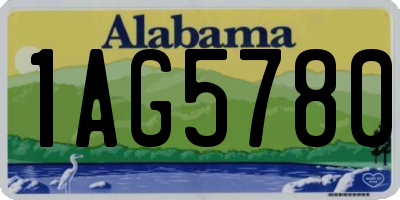 AL license plate 1AG5780