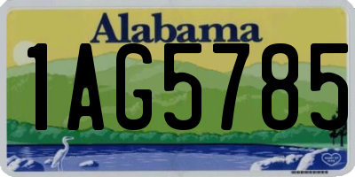 AL license plate 1AG5785