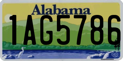 AL license plate 1AG5786