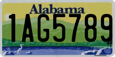 AL license plate 1AG5789