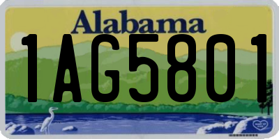 AL license plate 1AG5801