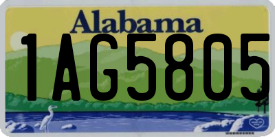 AL license plate 1AG5805