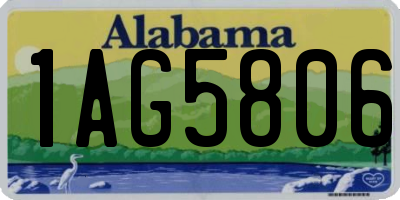 AL license plate 1AG5806