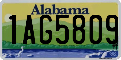 AL license plate 1AG5809