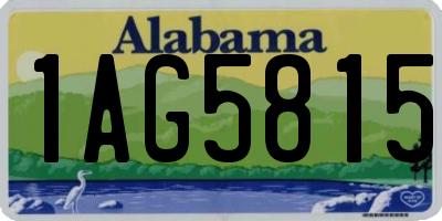 AL license plate 1AG5815
