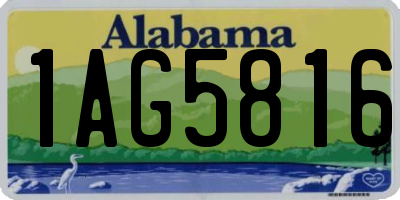 AL license plate 1AG5816