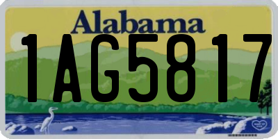 AL license plate 1AG5817