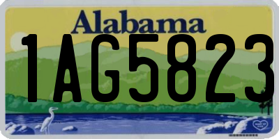 AL license plate 1AG5823