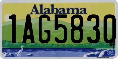 AL license plate 1AG5830
