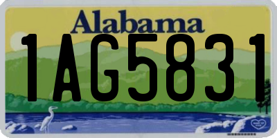 AL license plate 1AG5831