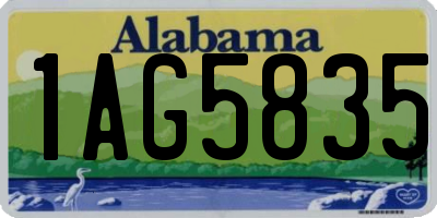 AL license plate 1AG5835