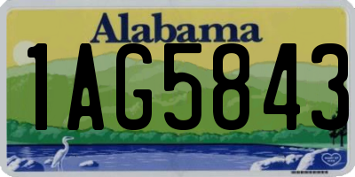 AL license plate 1AG5843