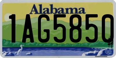 AL license plate 1AG5850