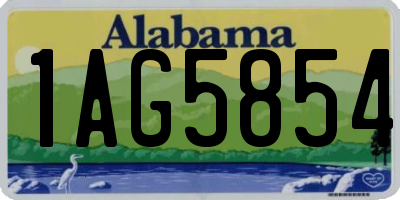 AL license plate 1AG5854