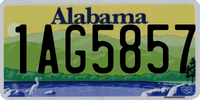 AL license plate 1AG5857