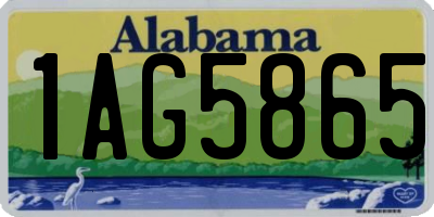 AL license plate 1AG5865