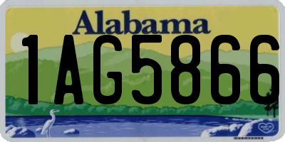 AL license plate 1AG5866