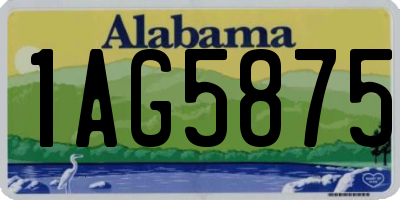 AL license plate 1AG5875