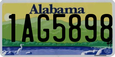 AL license plate 1AG5898