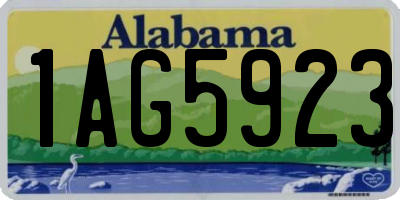 AL license plate 1AG5923