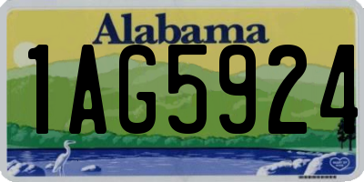 AL license plate 1AG5924