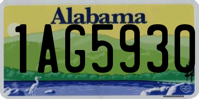 AL license plate 1AG5930