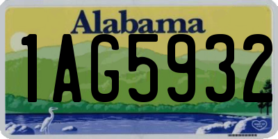AL license plate 1AG5932