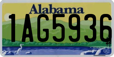 AL license plate 1AG5936