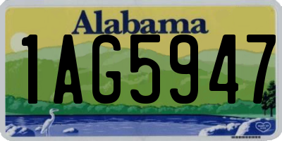AL license plate 1AG5947