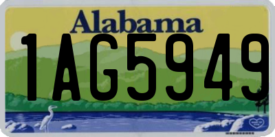 AL license plate 1AG5949