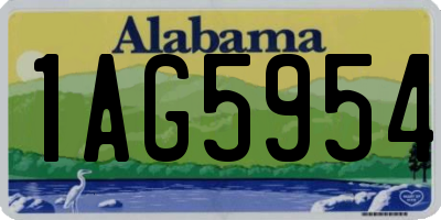 AL license plate 1AG5954
