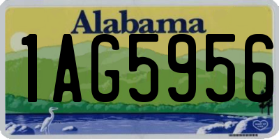 AL license plate 1AG5956