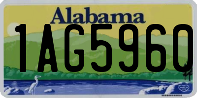 AL license plate 1AG5960