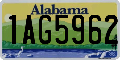 AL license plate 1AG5962