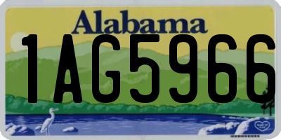 AL license plate 1AG5966
