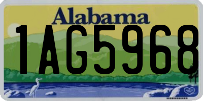 AL license plate 1AG5968