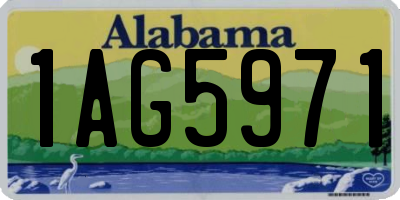 AL license plate 1AG5971