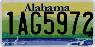 AL license plate 1AG5972