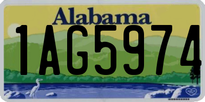 AL license plate 1AG5974