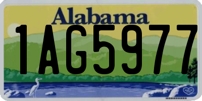 AL license plate 1AG5977