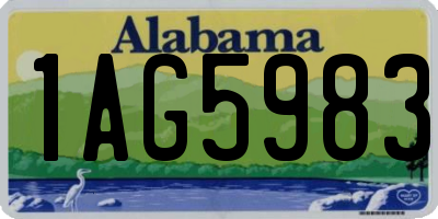 AL license plate 1AG5983