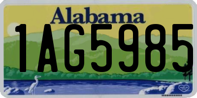 AL license plate 1AG5985