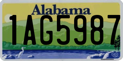 AL license plate 1AG5987