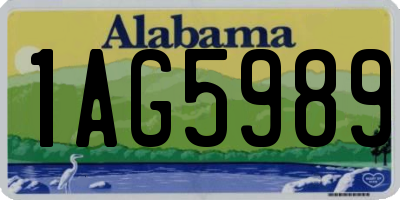 AL license plate 1AG5989