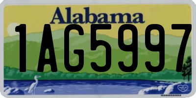 AL license plate 1AG5997