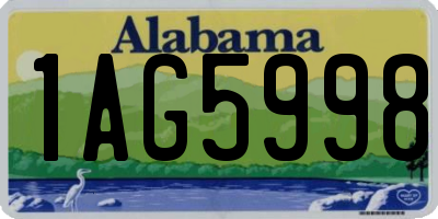 AL license plate 1AG5998