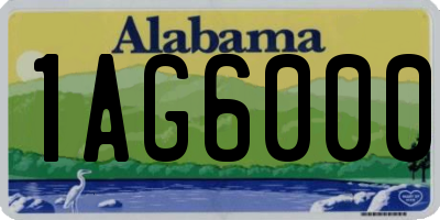 AL license plate 1AG6000