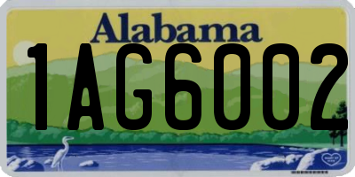 AL license plate 1AG6002