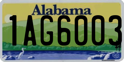 AL license plate 1AG6003