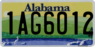 AL license plate 1AG6012